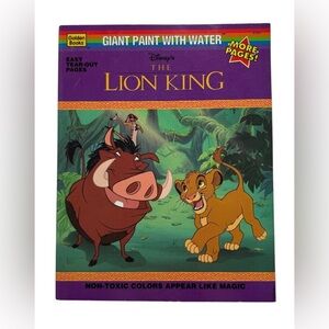 Vintage Lion King Giant Paint with Water Golden Books Activity Book 1994 Unused